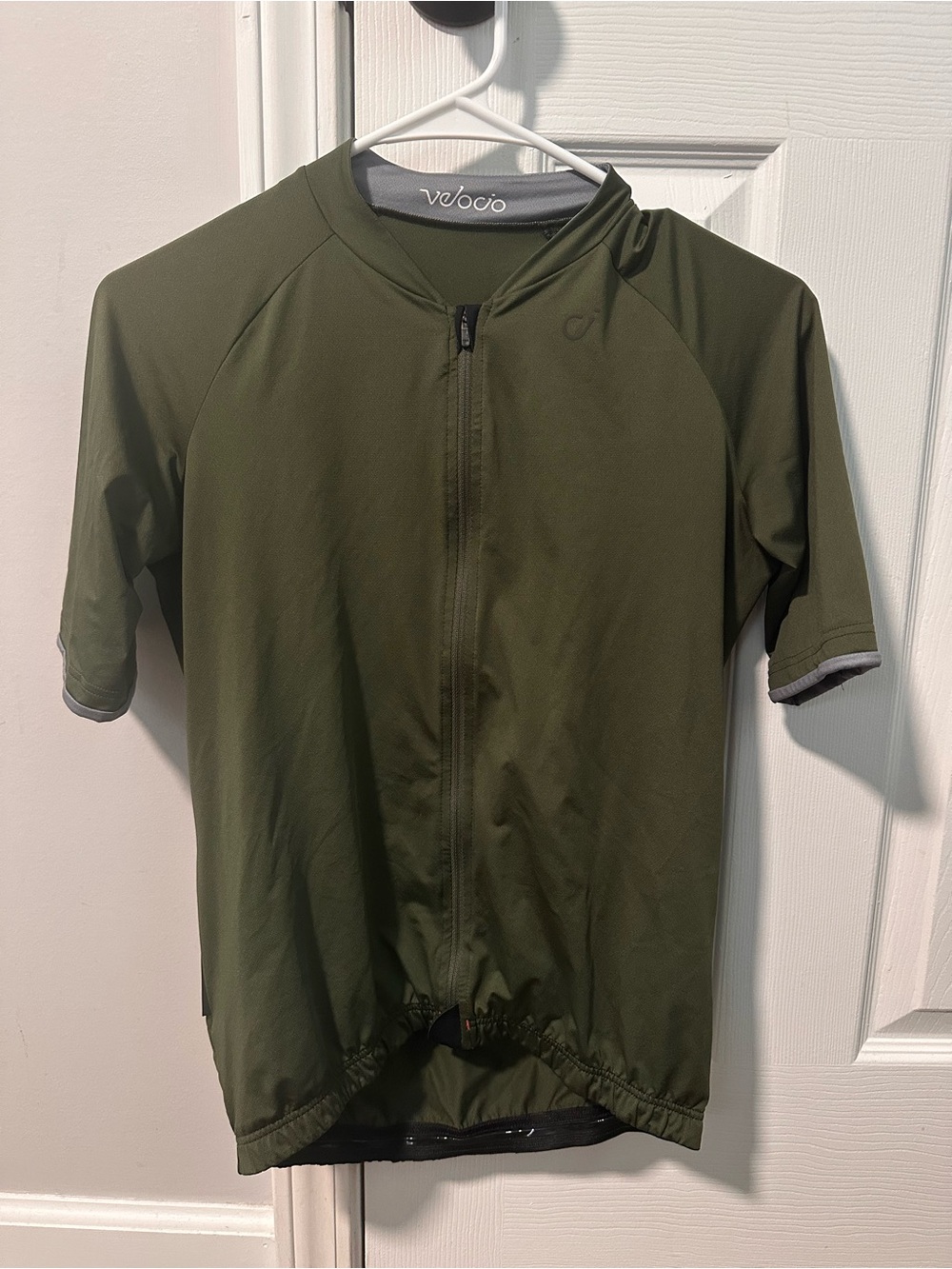 Men's Velocio Olive Green Short-Sleeve Cycling Jersey